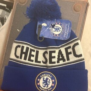 Chelsea FC Blue Pom Beanie